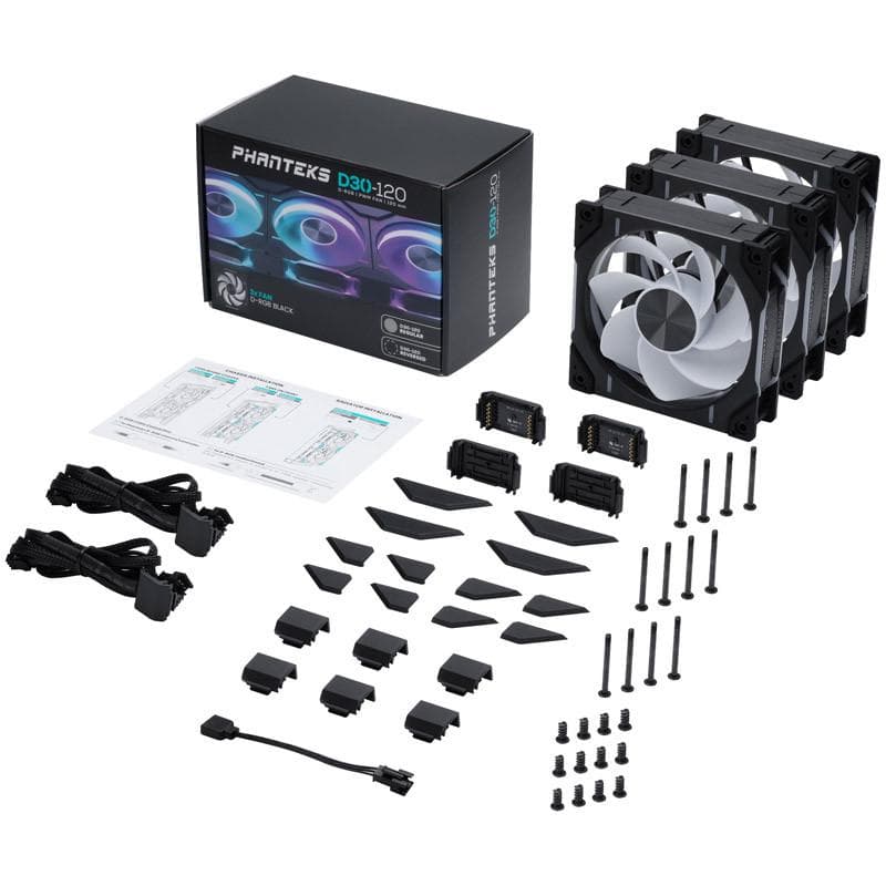 Ventilatoare Carcasa Phanteks D30-120D RGB NEGRU - 10