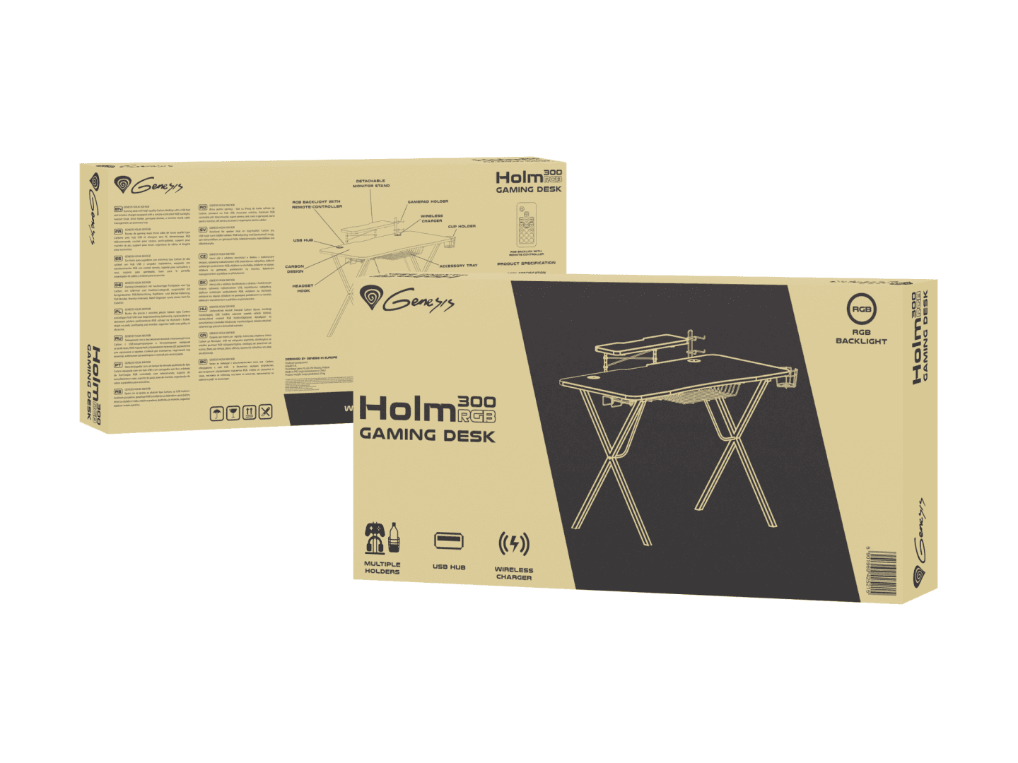 Birou gaming Genesis Holm 300, MDF, suporta pana la 60kg, - 6