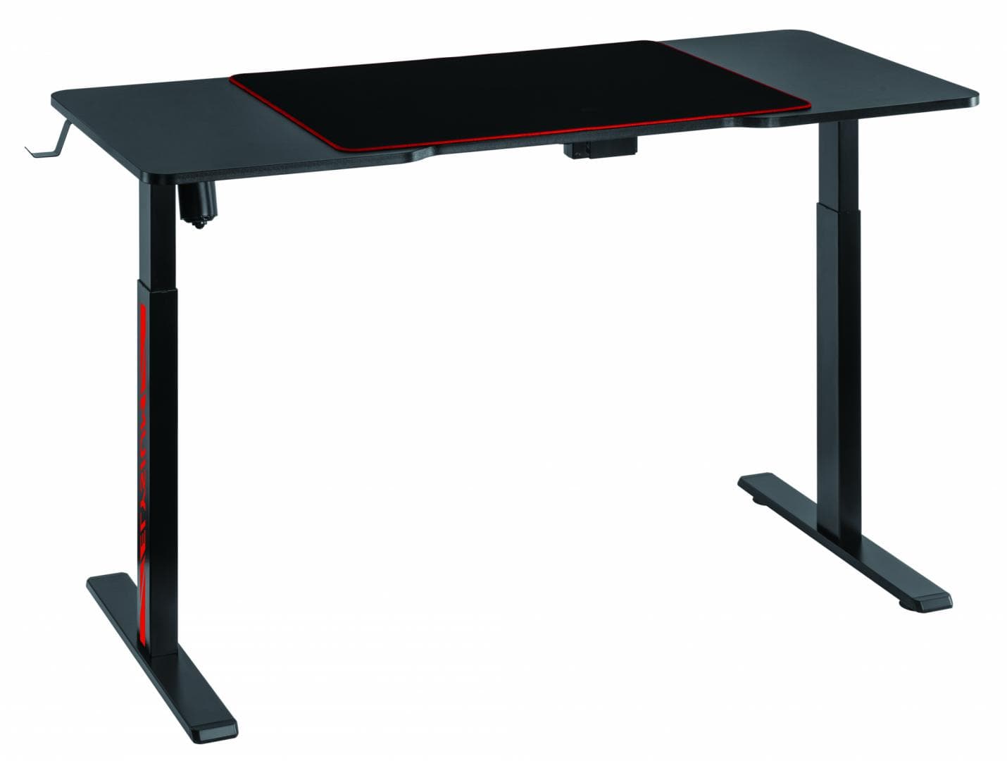 Birou gaming electric Serioux Elysium LED RGB 1400x600x730mm, reglare electrica - 4