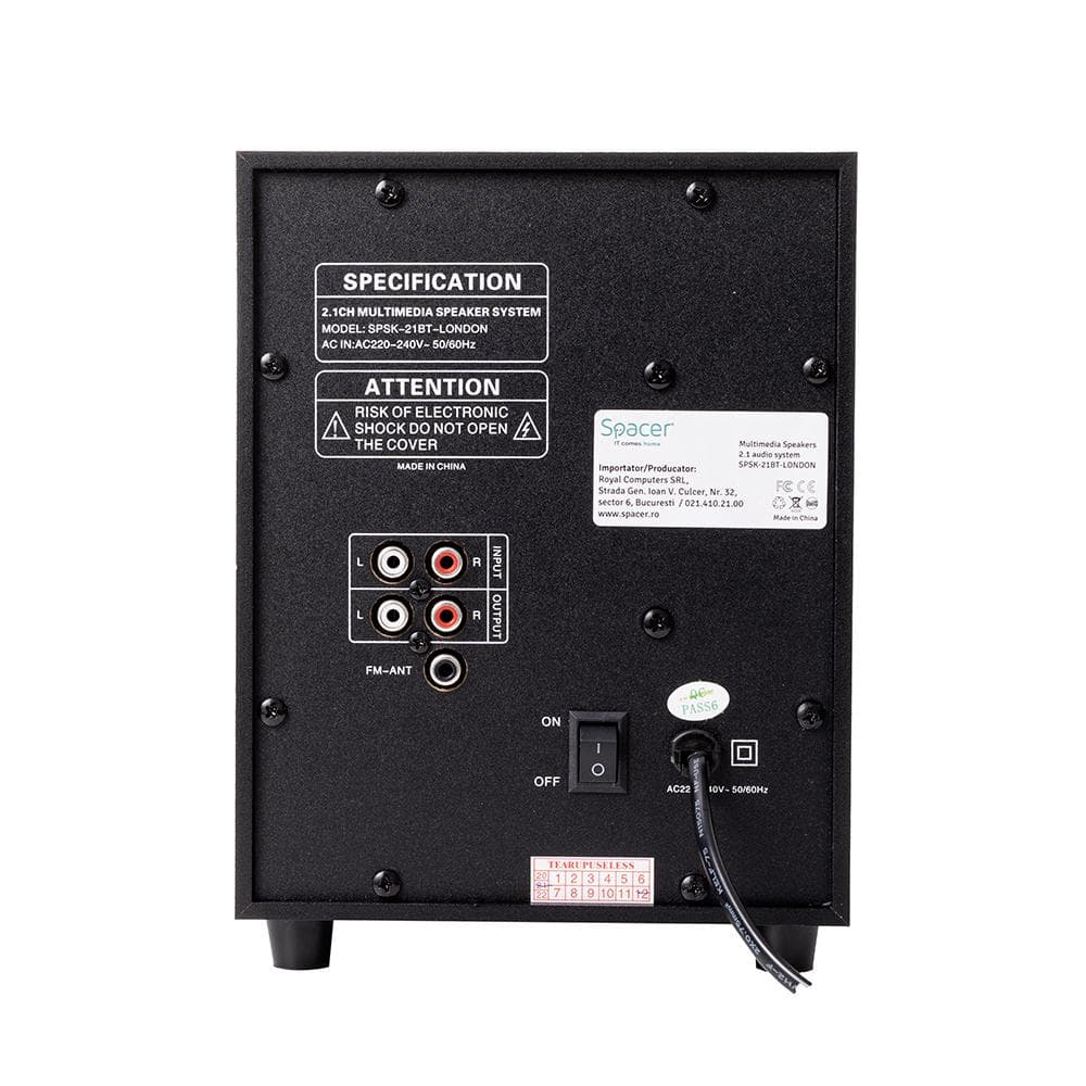 Boxe Spacer 2.1, 20W RMS (2 x 5W + 10W), - 2