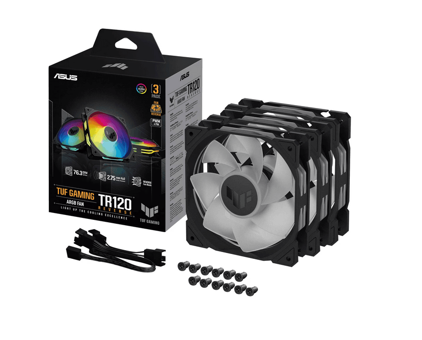 Ventilatoare Carcasa ASUS TUF GAMING TR120 ARGB NEGRU REVERSE 3IN1 - 5