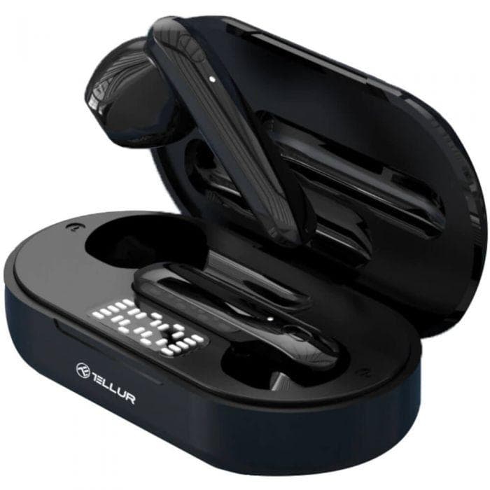 Casti In-ear TELLUR Flip True Wireless, Wireless, Negru