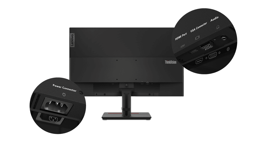 Monitor LED Lenovo ThinkVision S27e-20,27inch, IPS FHD, 4ms, 60Hz, negru - 9