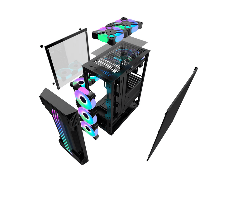 Carcasa PRO GAMING ZERG, RGB, Mid Tower, Black - 4