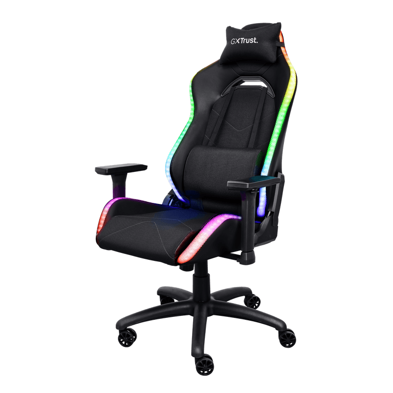 Scaun gaming Trust GXT 719 Ruya, iluminare RGB, 5 roti, - 2
