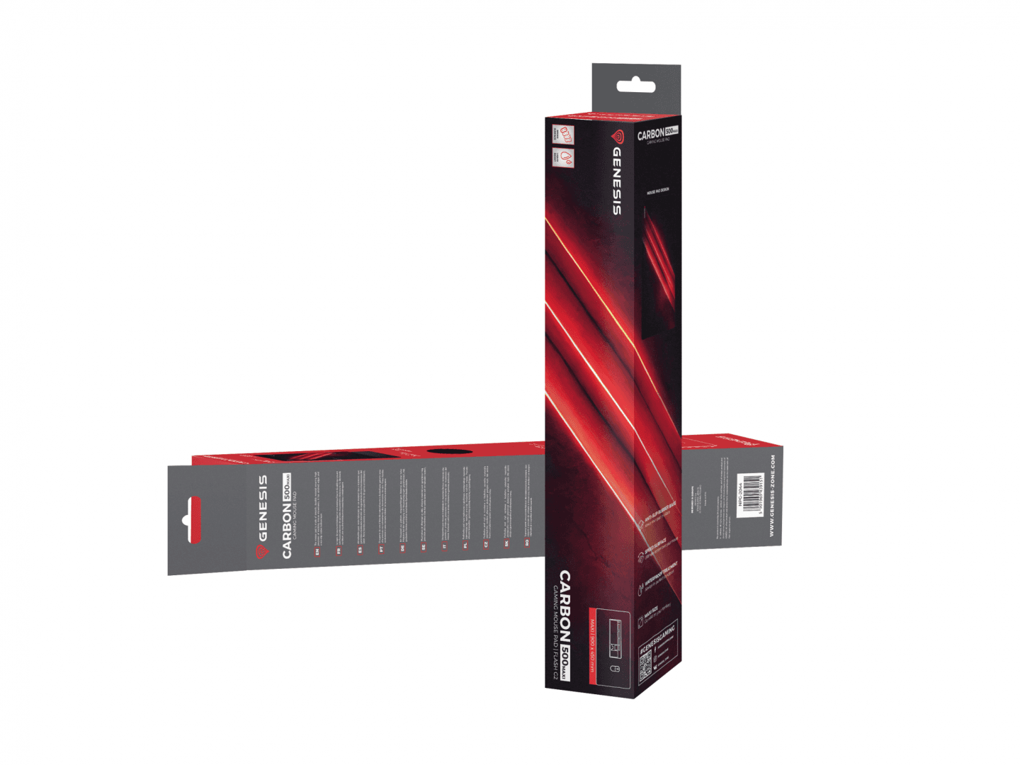Mousepad Genesis Carbon 500 Maxi Flash, material cauciuc + textil, - 7