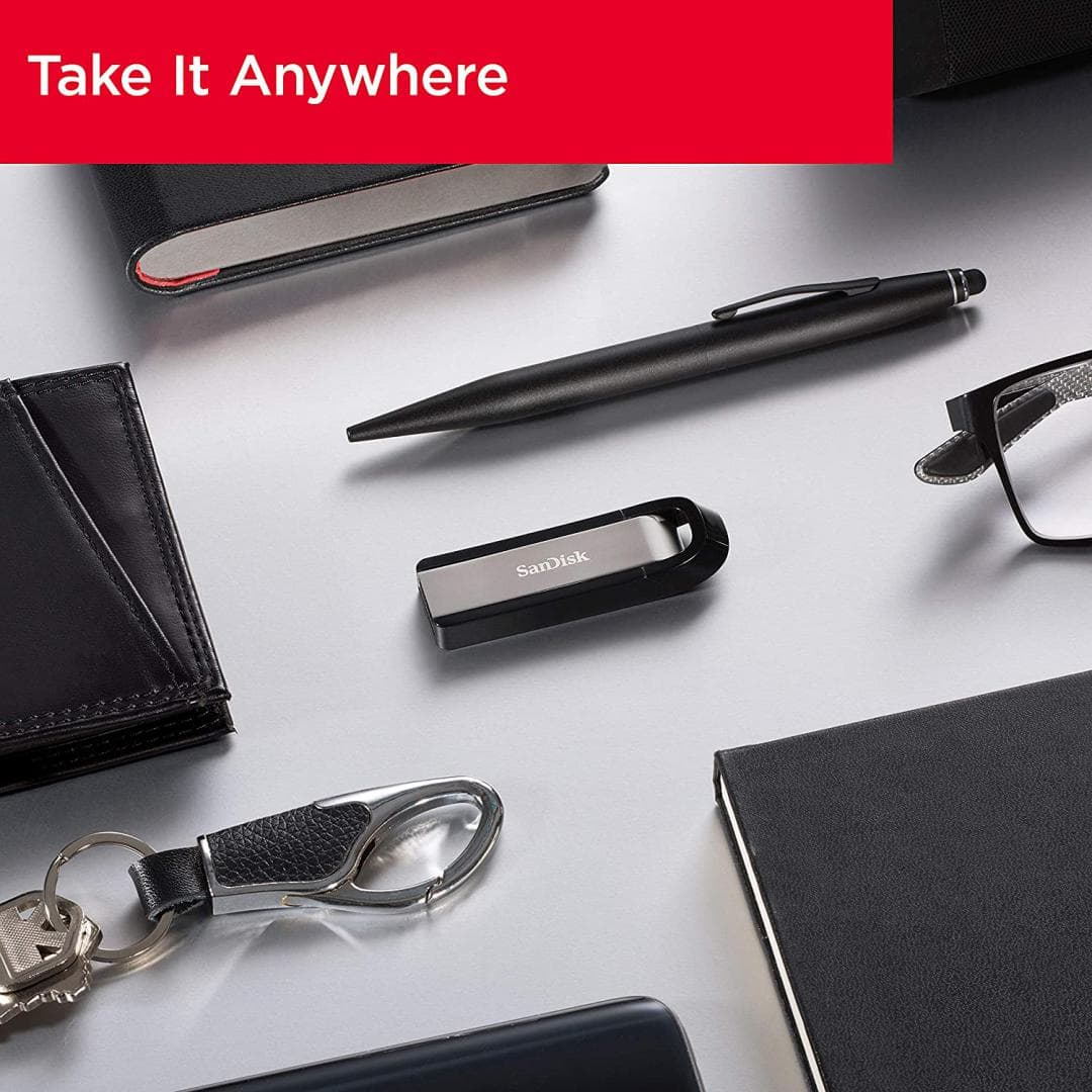Memorie USB SanDisk Extreme Go 64 GB, USB 3.1, Metallic - 2