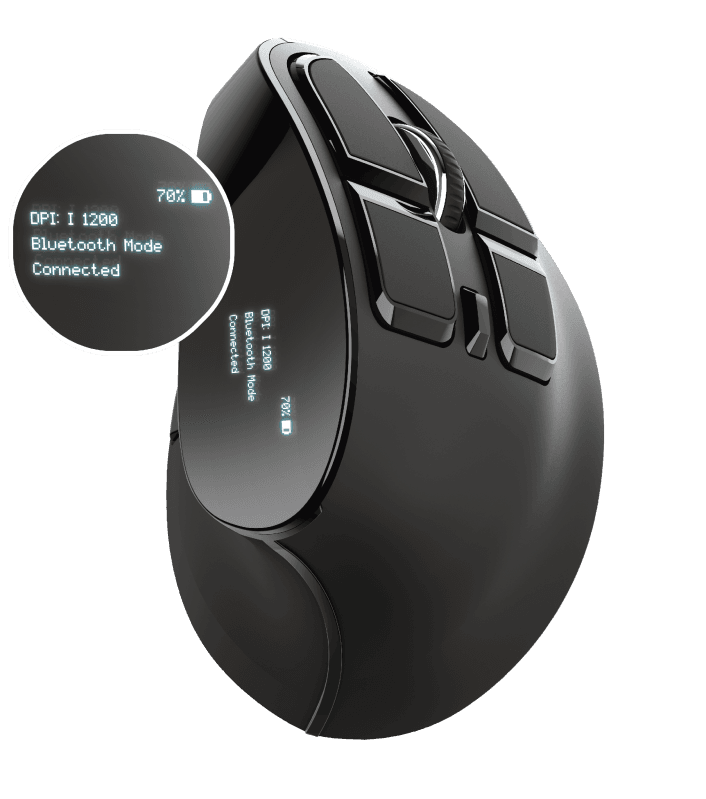 Mouse Trust Voxx, Rechargeable Ergonomic Wireless, negru - 2
