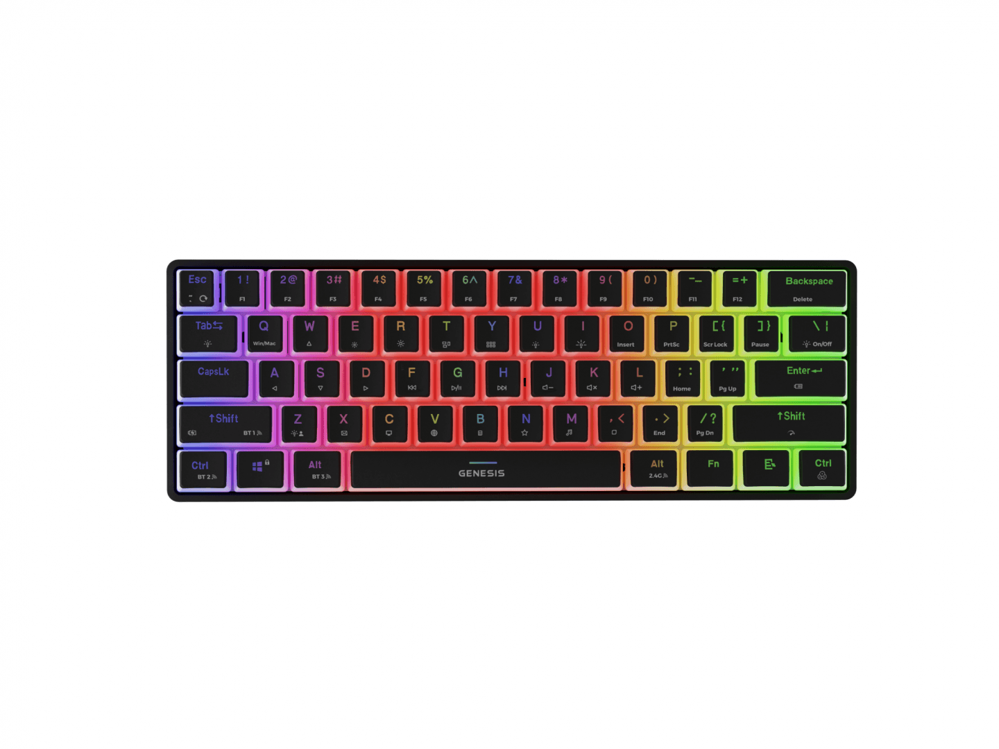 Tastatura gaming mecanica wireless Genesis Thor 660 G2 60% , - 2