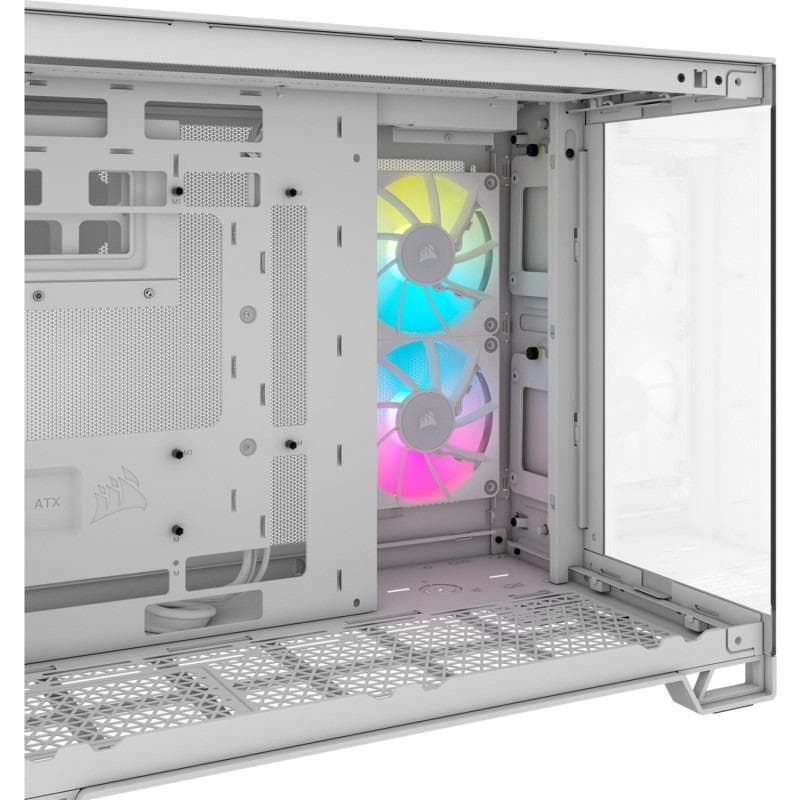Carcasa CORSAIR 2500X RGB, Da, Mini Tower, White - 9