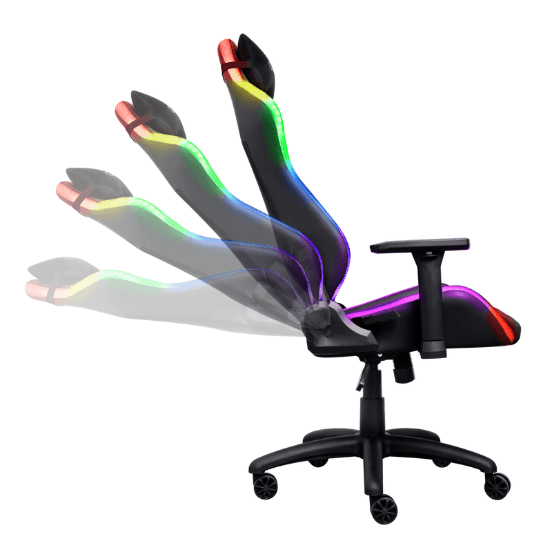 Scaun gaming Trust GXT 719 Ruya, iluminare RGB, 5 roti, - 4
