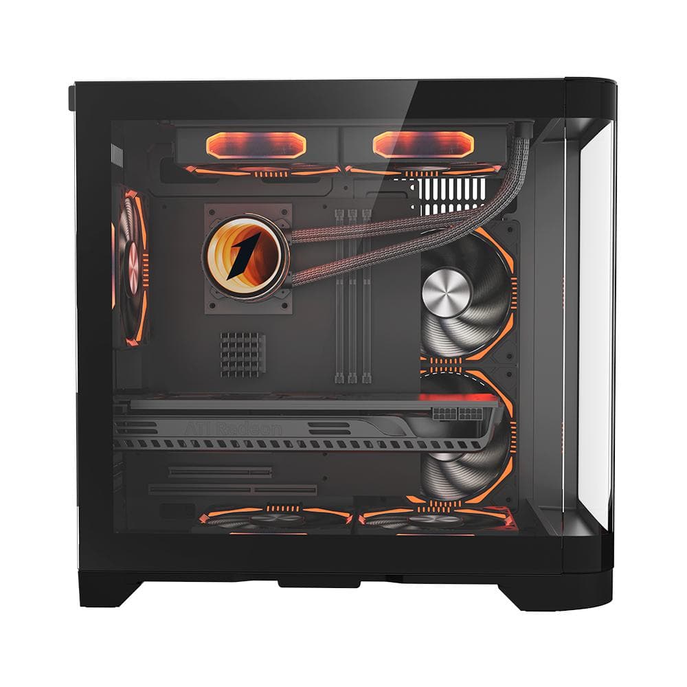Carcasa 1st PLAYER UV5 Black, RGB, Cube Tower, Black - 3