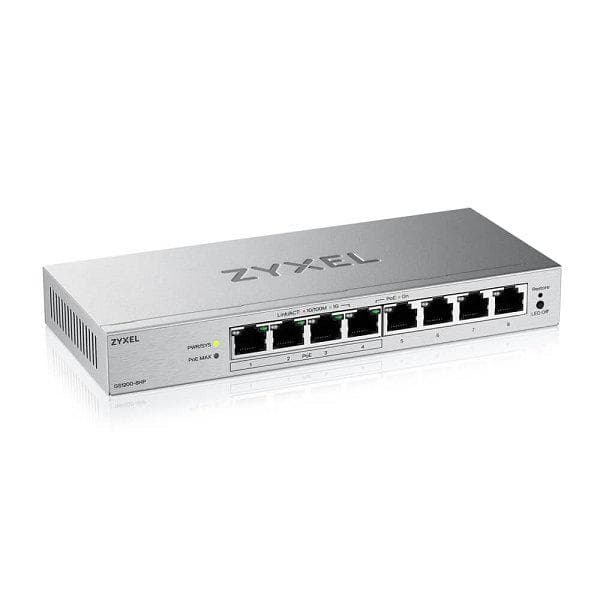 ZYXEL GS1200-8HPV3 8P 8-Port Gigabit PoE Web-Managed Switch - 2