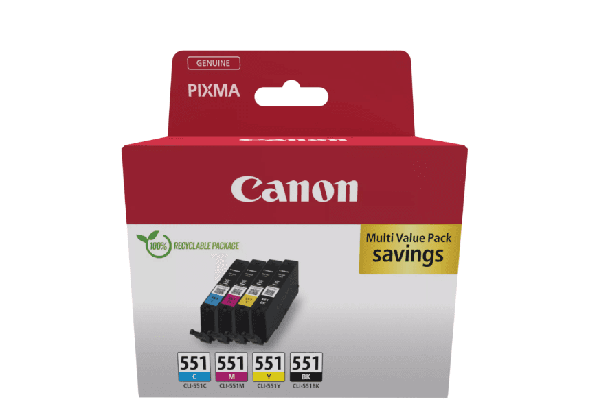 CANON pachet cerneala CLI-551 MULTIPACK, capacitate: black (304 pages, 7ml),
