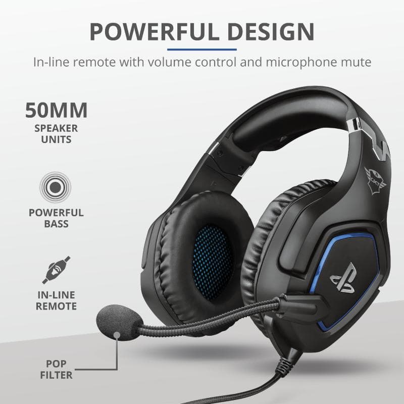 Casti Gaming Head-band Trust GXT 488 Forze PS4, Wired, Negru - 2