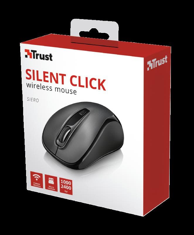 Mouse Trust Siero Silent Click, Wireless, negru - 7