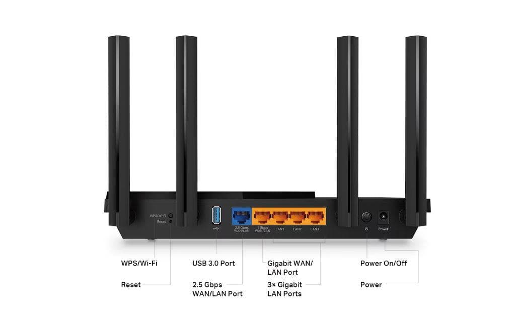 TP-Link Wireless Router, ARCHER AX55 PRO ;dual band AX3000 5 - 3
