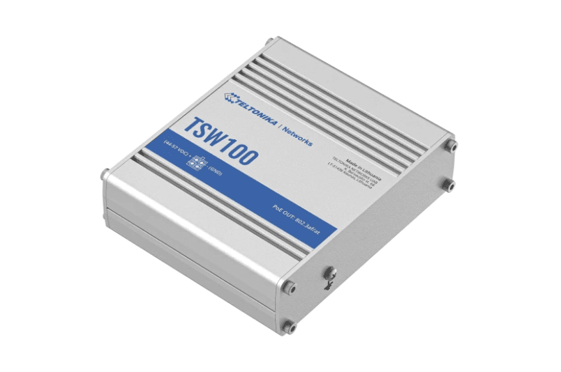TELTONIKA INDUSTRIAL 5PORT Unmanaged POE+ Switch TSW100, Interfata: 5 x - 2