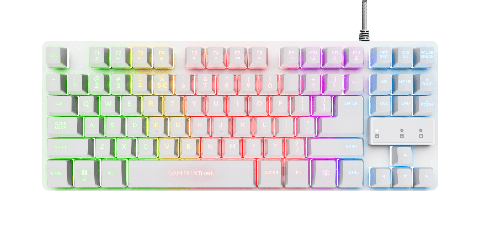 Tastatura Trust cu fir GXT833W Thado, numar butoane 87, interfata