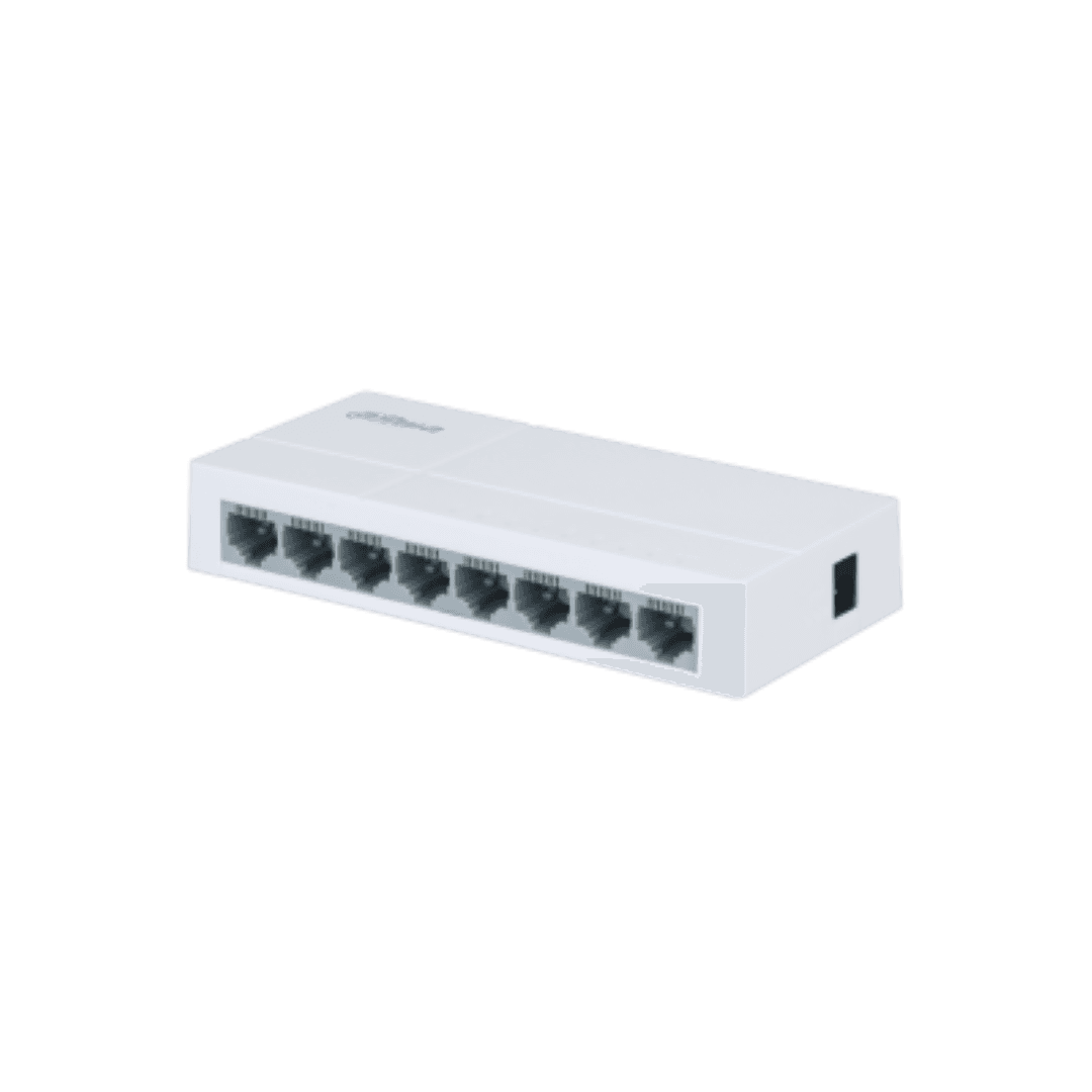 Switch Dahua 8 porturi Unmanaged, PFS3008-8ET-L, Interfata: 8 x 10/100 - 3