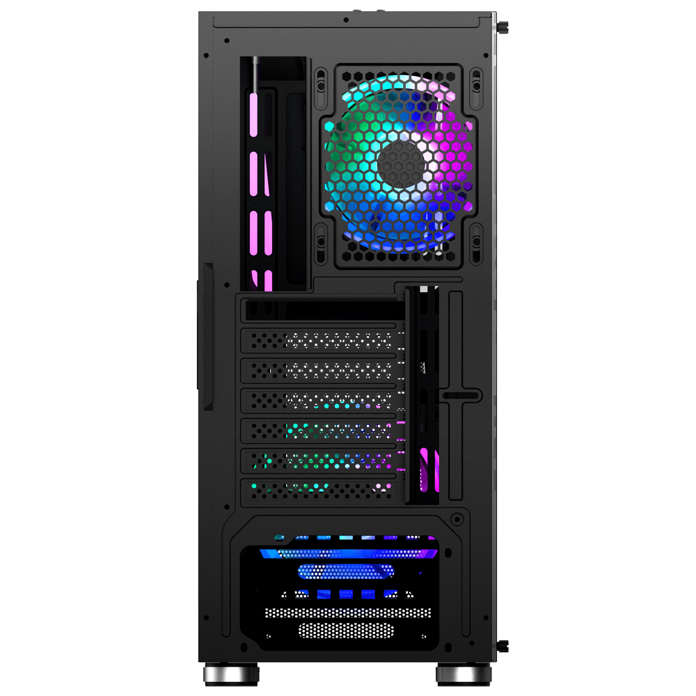Carcasa nJoy Fort, RGB, Mid Tower, Black - 4
