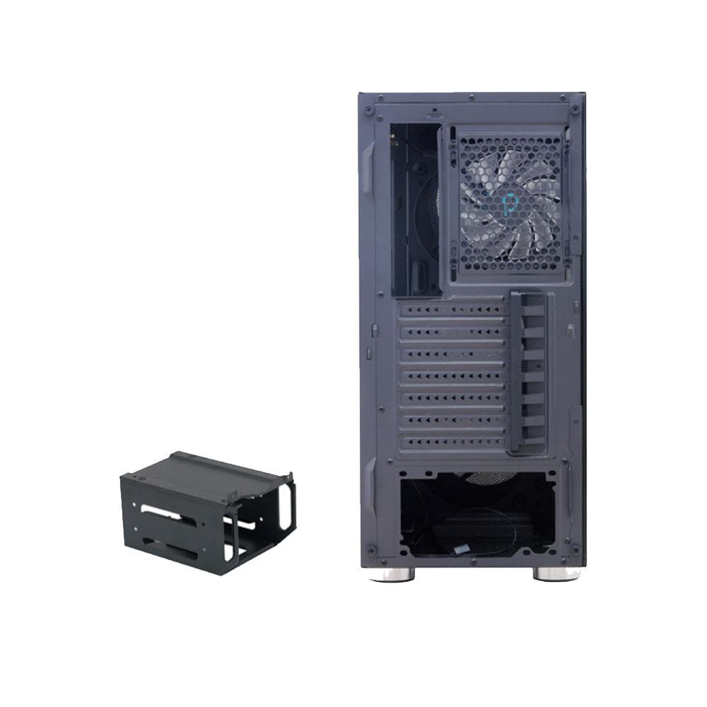 Carcasa SPACER SPCS-GC-RAINBOW, RGB, Mid Tower, Black - 4