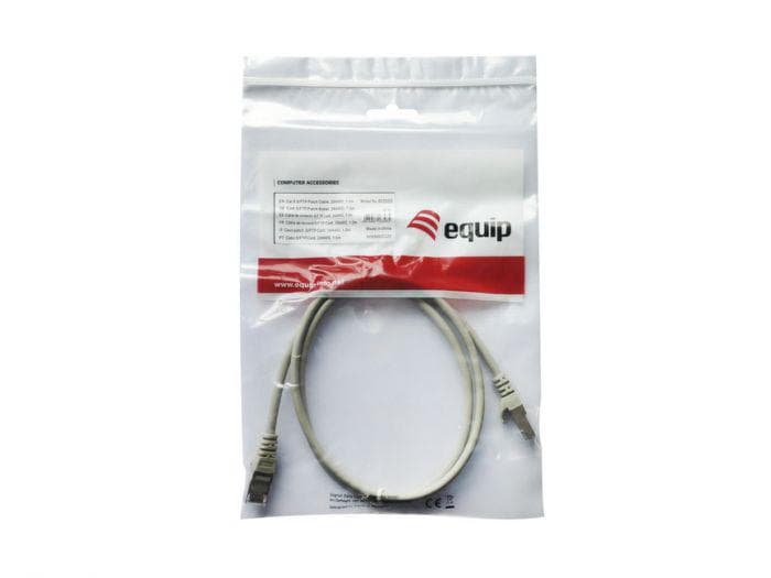EQUIP 605500 Cat.6 S/FTP Patch Cable, 1.0m , Grey, 8.34x11.68x1000mm - 3