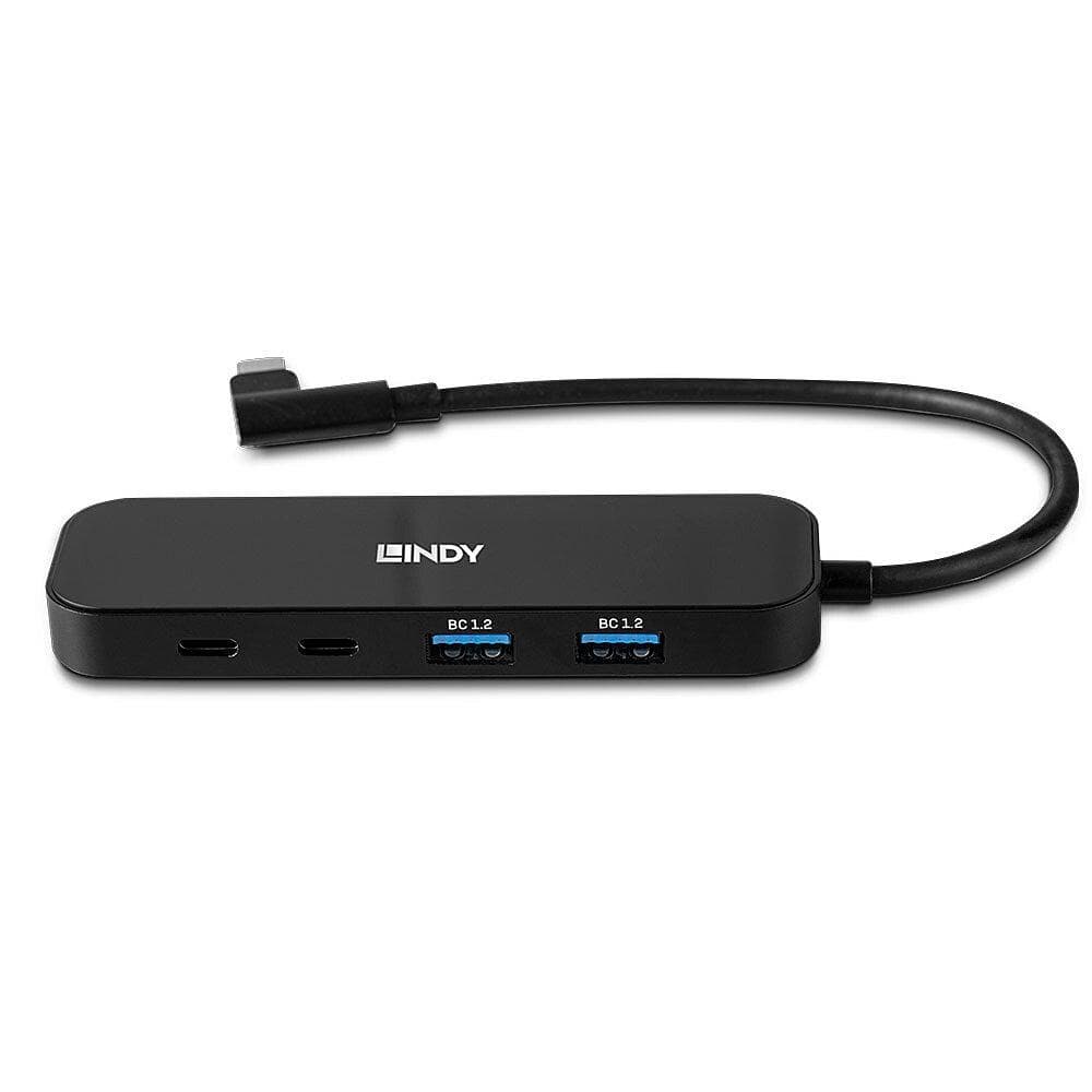 Hub Lindy 4 porturi, interfata USB 3.2 Gen2, latime de - 2