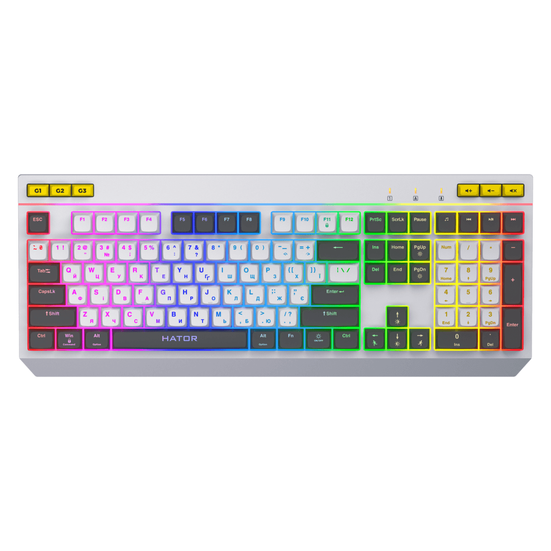 Tastatura membrana cu fir Hator Icefall, conectivitate USB, polling rate