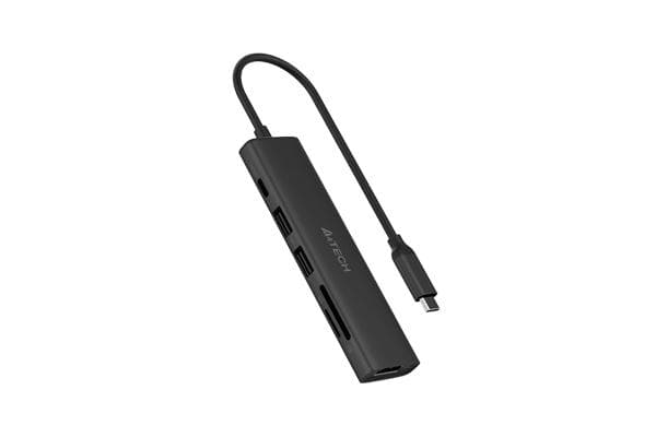 DOCKING Station A4tech universal, 6-in-1, cablu 0.20m, gri