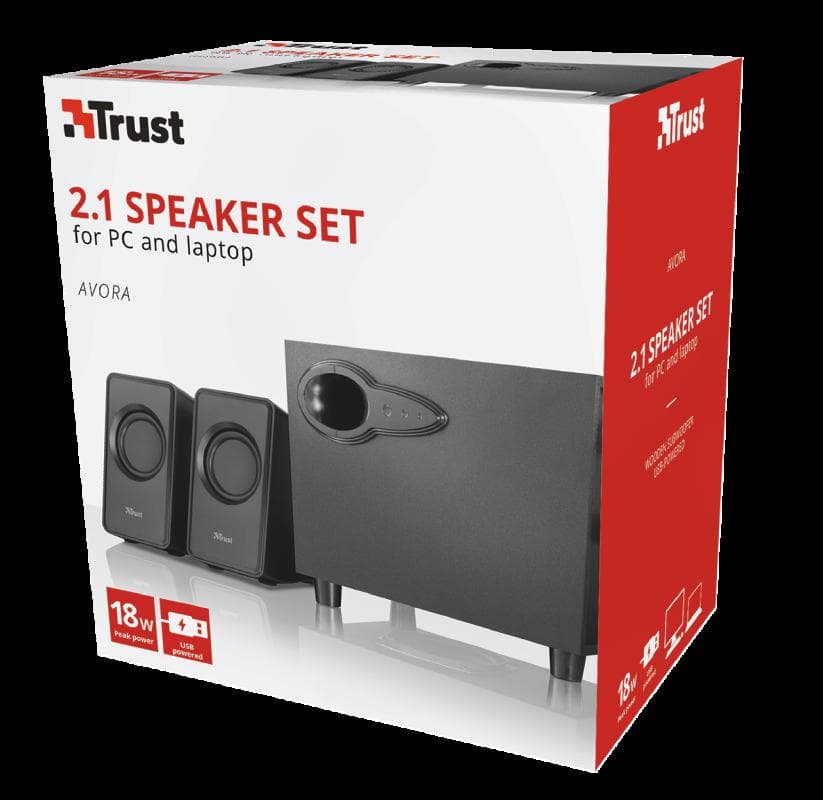 Sistem audio 2.1 Trust Avora 2.1 Speaker Set, 9W, negru - 5