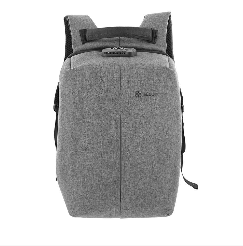 Rucsac laptop Tellur Antifurt V2, cu port USB, 15.6", gri - 4