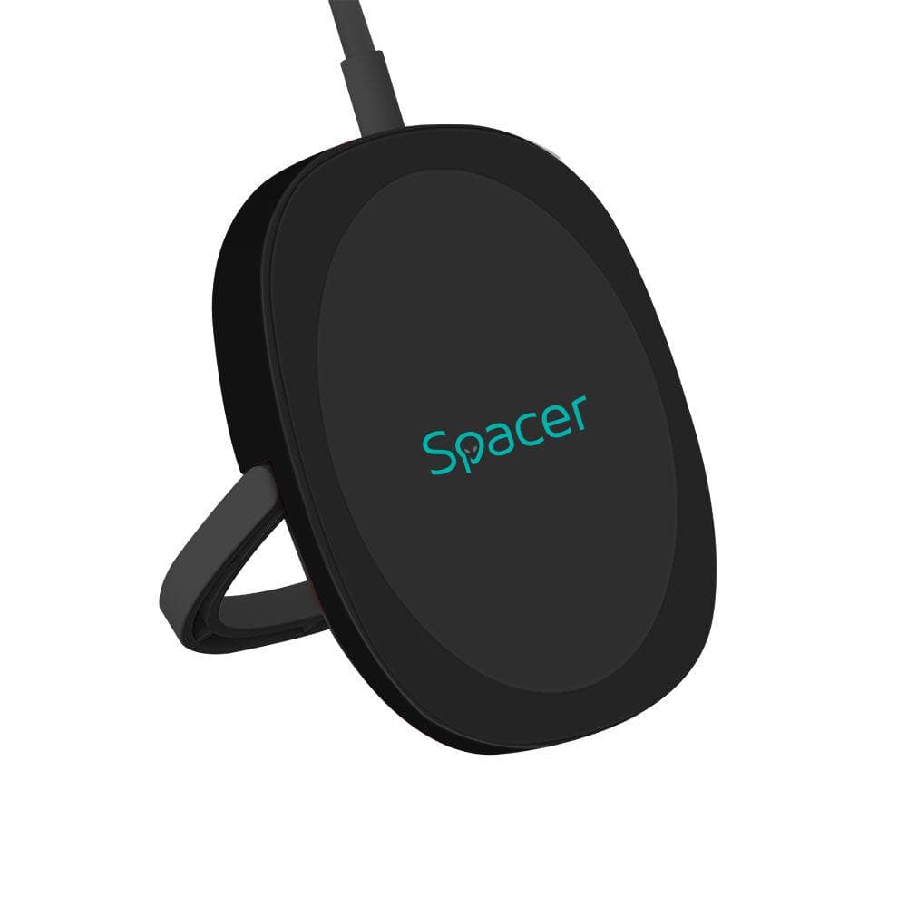 Incarcator wireless Spacer, Quick Charge 15W Qi, conector Type-C, rol - 2