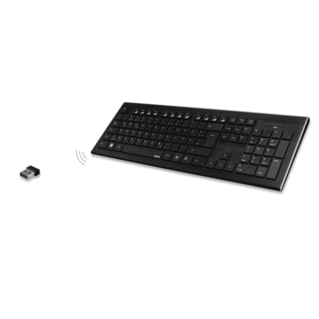 Tastatura Hama Cortino Wireless, layout RO, 105 taste, negru - 4