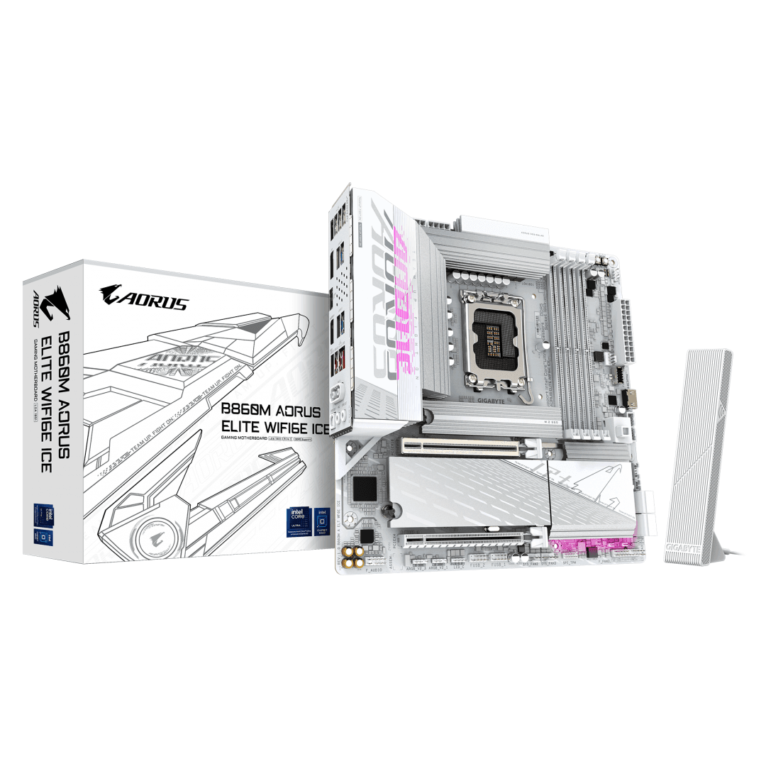 Placa de baza Gigabyte B860M AORUS ELITE WIFI6E ICE, Socket