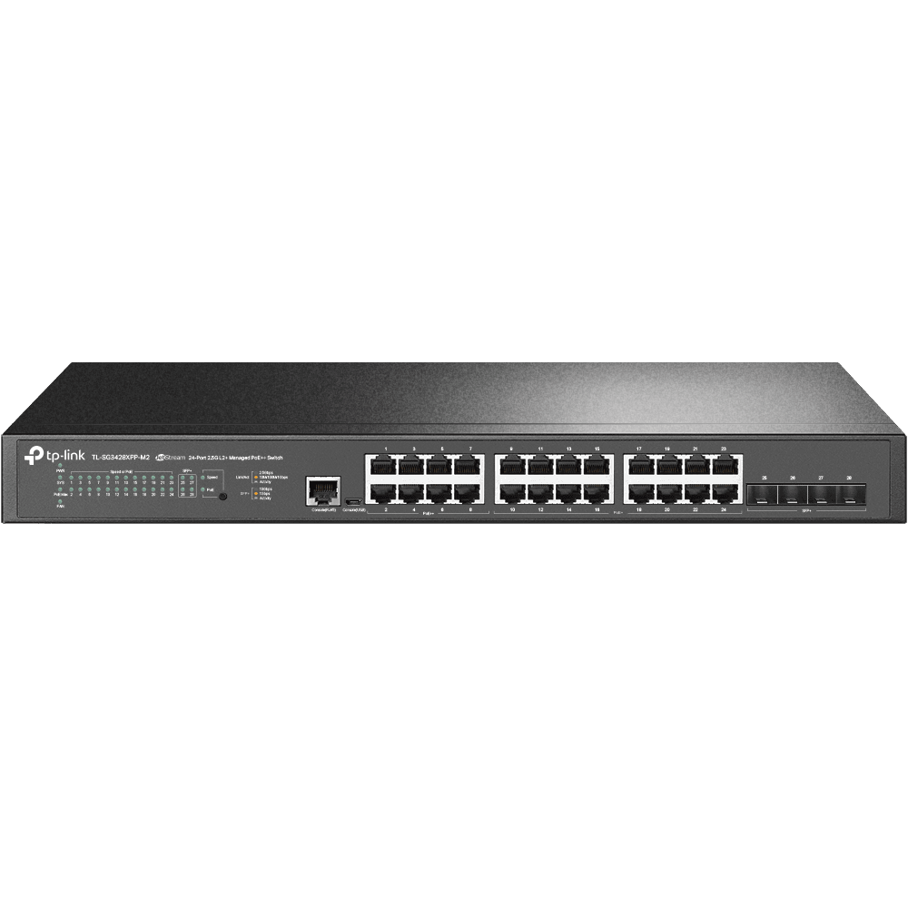 "JetStream™ 24-Port 2.5GBASE-T and 4-Port 10GE SFP+ L2+ Managed Switch