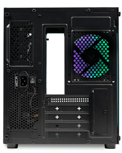 Carcasa SPACER SPCS-GC-AQUARIUM-BK-6F, RGB, Micro Tower, Black - 3