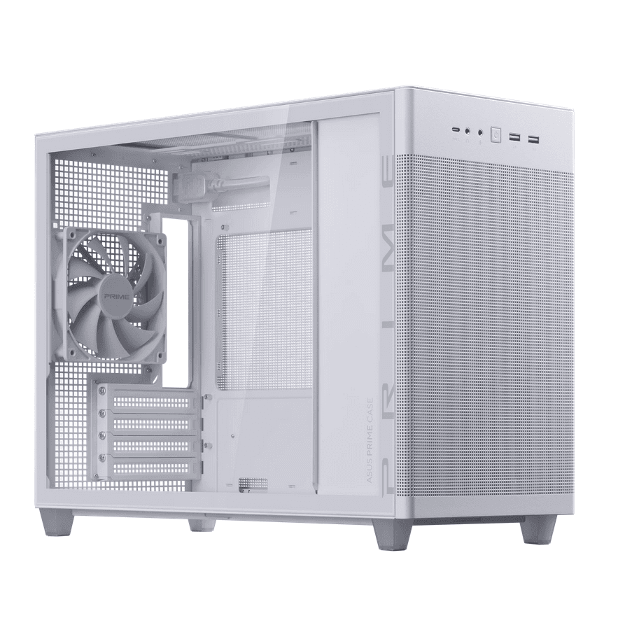 Carcasa ASUS AP201 PRIME CASE TG WHITE, Nu, Mini Tower,
