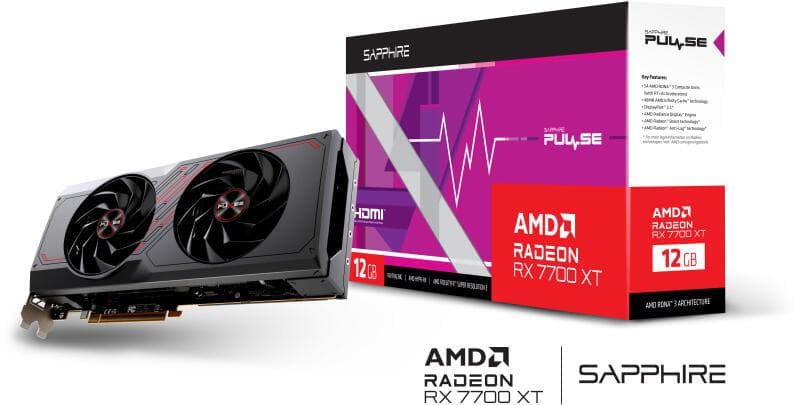 Placa video Sapphire Radeon RX 7700 XT, 12GB GDDR6, PCI
