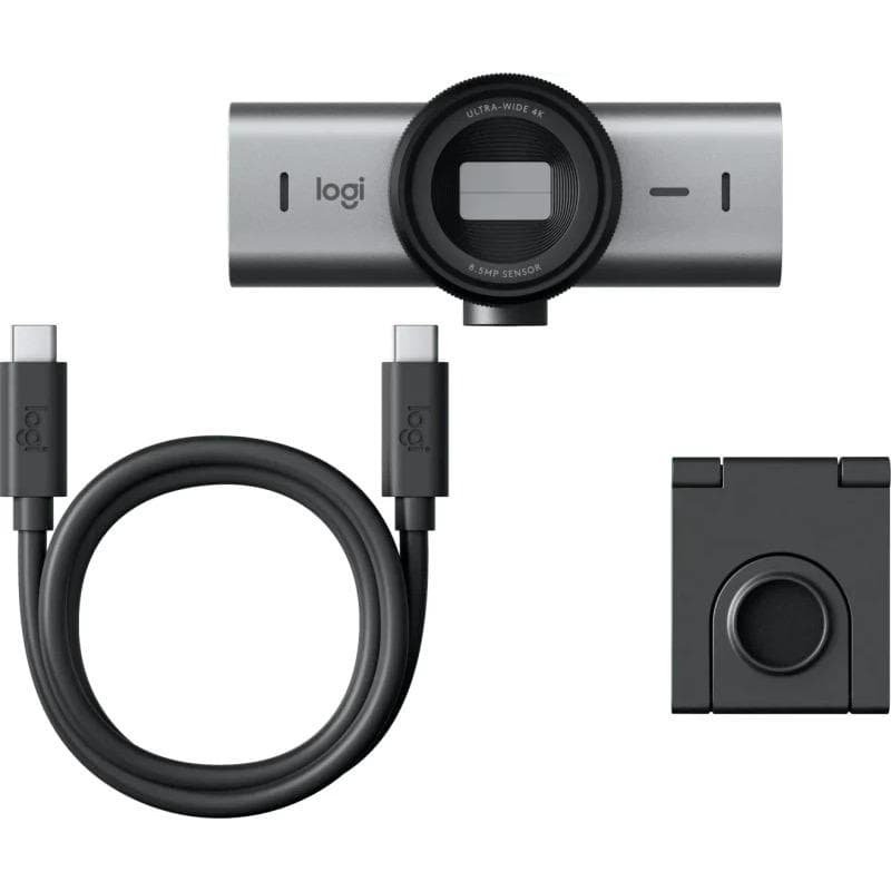 Camera Web Logitech MX Brio, rezolutie video 4K, USB-C, Grafit - 3