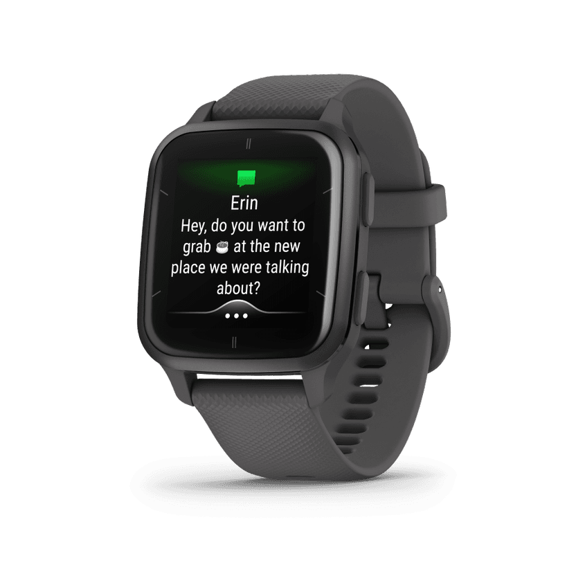 Ceas Smartwatch Garmin Venu SQ2 Slate Bezel Shadow Gray, Silicone