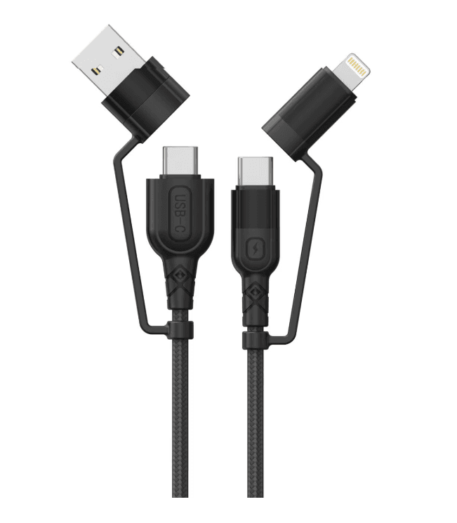 Cablu Audio Lemontti USB A&C-USB-C, material: Aliaj aluminiu, Nailon impletit,