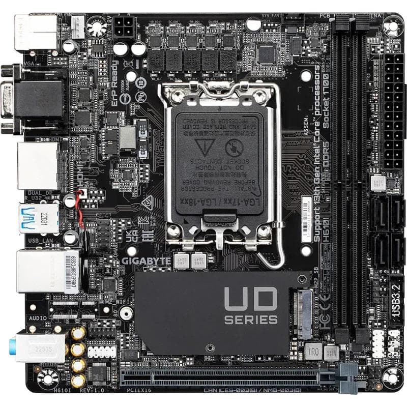 Placa de baza Gigabyte H610I, Socket 1700, DDR5, Mini-ITX - 2