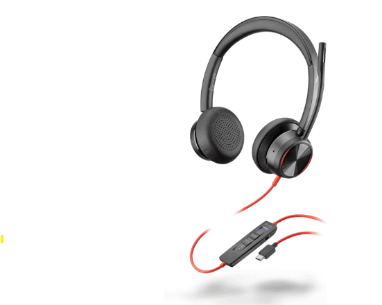 Casti Head-band HP Blackwire 8225, Cu fir, noise-canceling, Negru