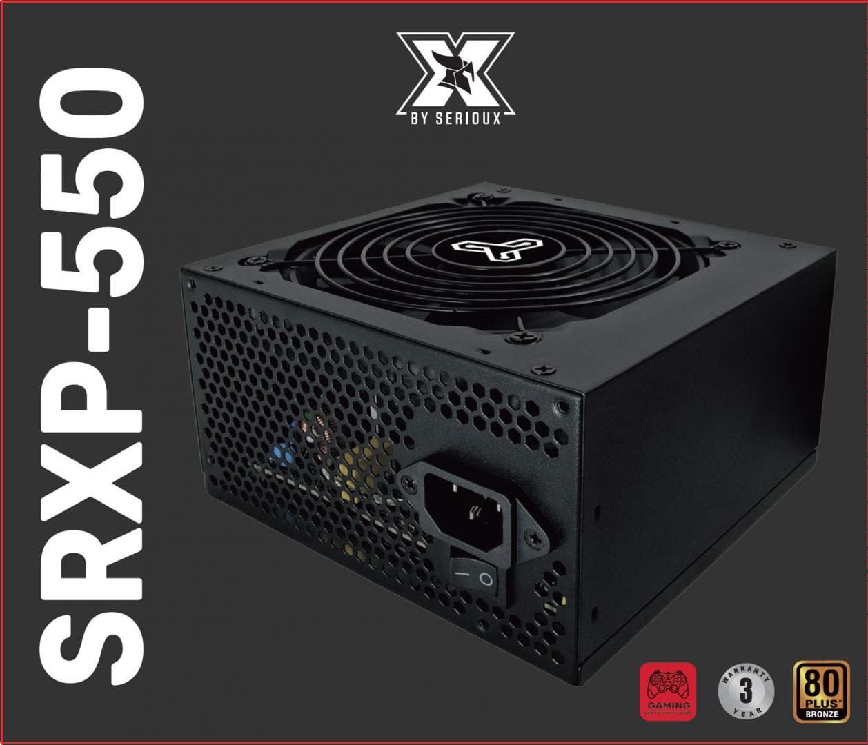 Sursa Serioux Energy 550W, 80+ Bronze, Ventilator 12cm, ATX, material