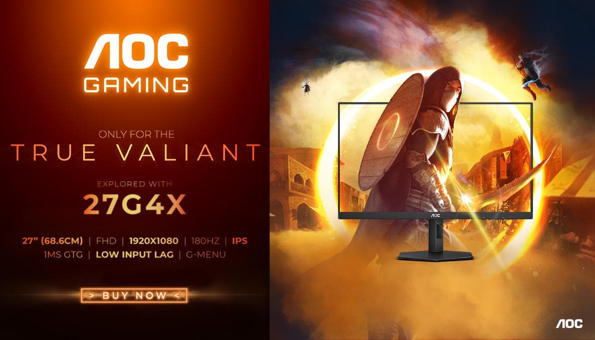 Monitor AOC 27" 27G4X, Diagonal (inch): 27, Diagonal (cm): 69, - 17
