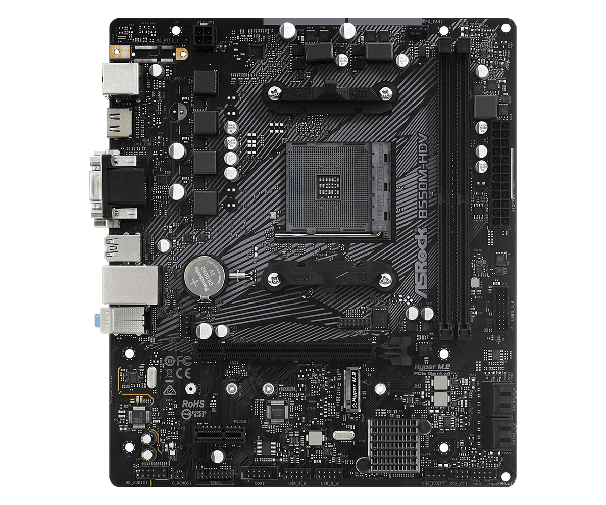 Placa de baza ASRock B550M-HDV, Socket AM4, DDR4, Micro-ATX