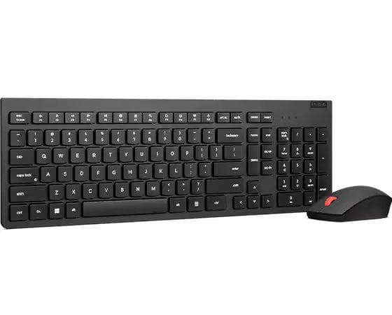 Lenovo Essential Wireless Combo Keyboard & Mouse Gen2 Black; Battery - 2