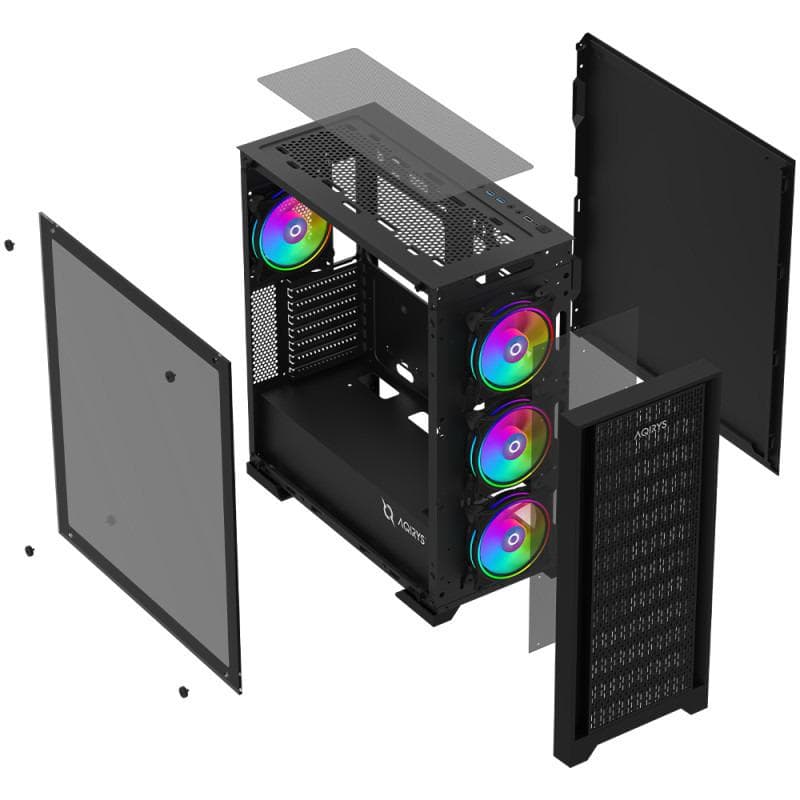 Carcasa AQIRYS Avior, RGB, Mid Tower, Black - 15