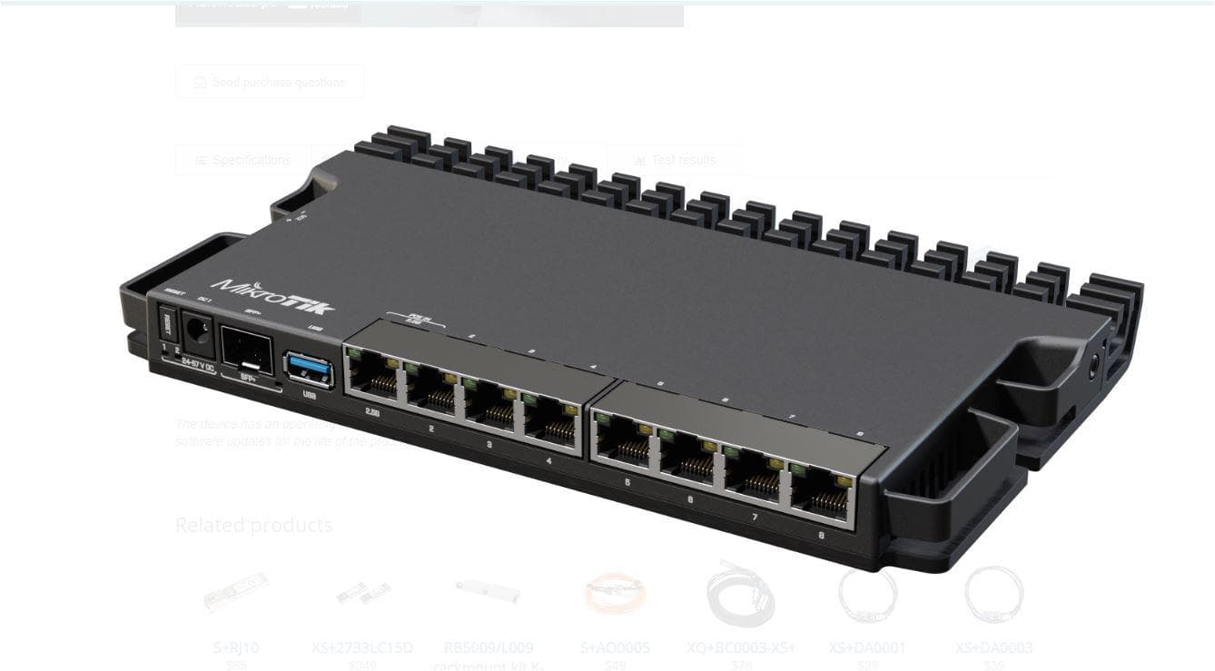 MIKROTIK, RB5009UG+S+IN Indoor router, Procesor: 350-1400 (auto) MHz 4 core,
